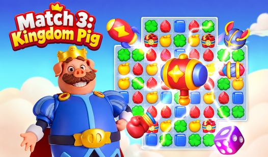 Match 3: Kingdom Pig: Igrotok'da Ücretsiz Çevrimiçi Oyna