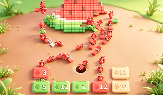 Ant Carry: Color Blocks: Igrotok saytında Pulsuz Onlayn Oynayın